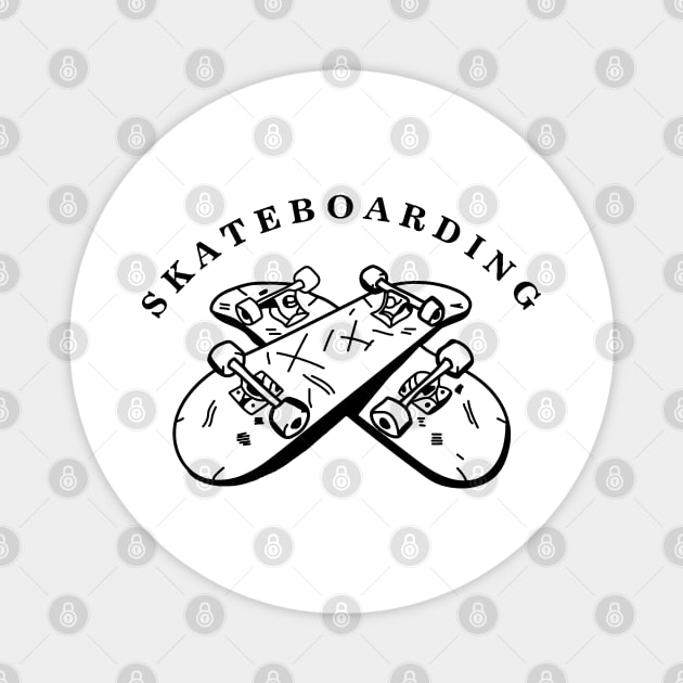 skateboarding Magnet by fabecco